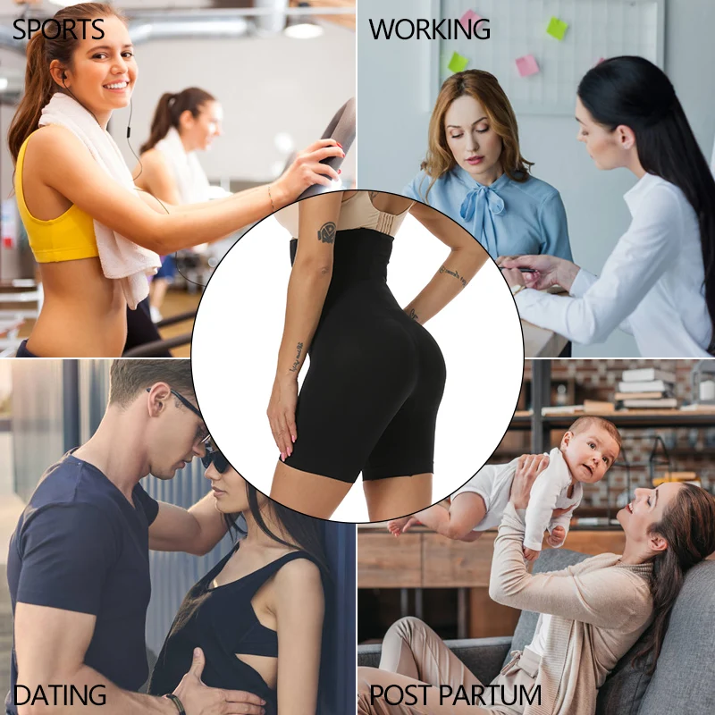 Женское корректирующее белье шорты для похудения нижнее с высокой талией