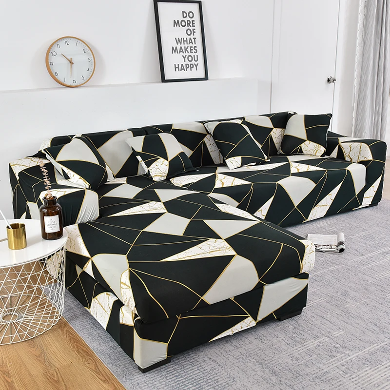 

L-shaped Sofa Covers for Living Room Elastic Sofa Slipcovers Couch Cover Stretch Corner Sofa Cover Chaise Longue Need Buy 2PCS