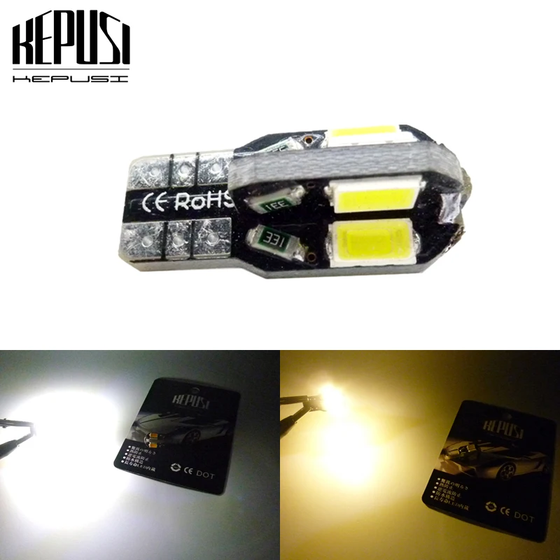 1 шт. Автомобильные светодиодные лампы W5W T10 10 SMD 5730 12 В|Сигнальная лампа| |
