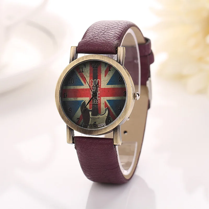 Часы женские кварцевые в стиле ретро модные повседневные панк с бронзовым