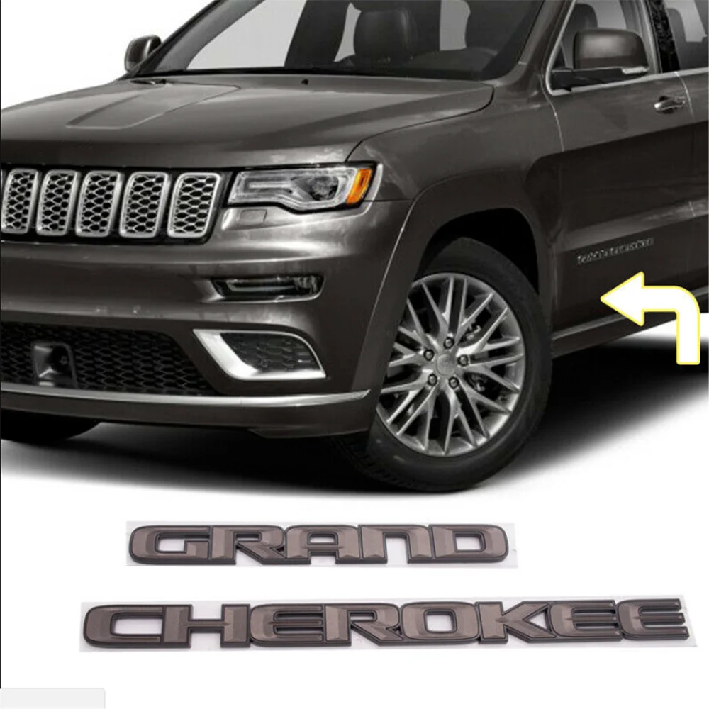 

1PC Fit For GRAND CHEROKEE 2017 2018 2019 2020 Car Truck Door Side 3D Letter Nameplate Emblem Badge Sticker Decal OEM 68336334AB
