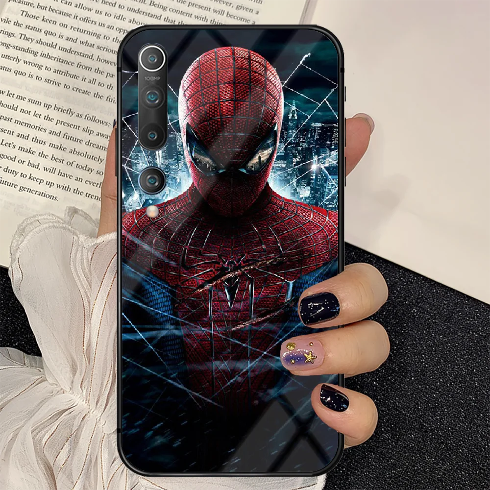 

Heros Spider Phone Tempered Glass Case Cover for Xiaomi Mi A F X POCO M Note 3 9 10 11 i T Pro Lite Painting Pretty Shell