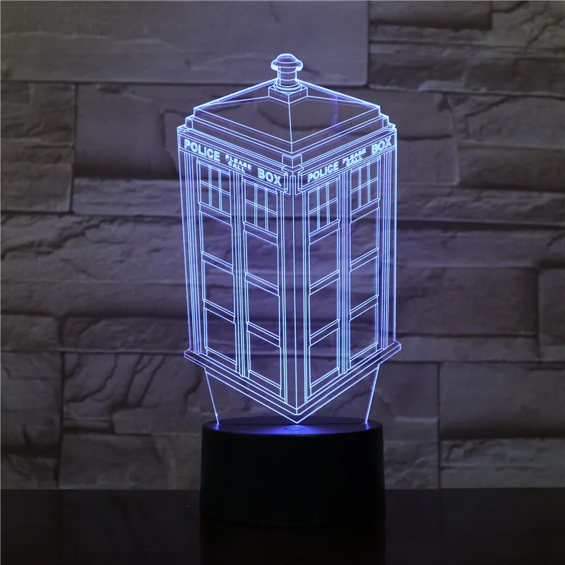 3D 1595 коробка для вызовов TARDIS 3d лампа ночник детей подарок ребенку телефонная будка Полицейская декоративная