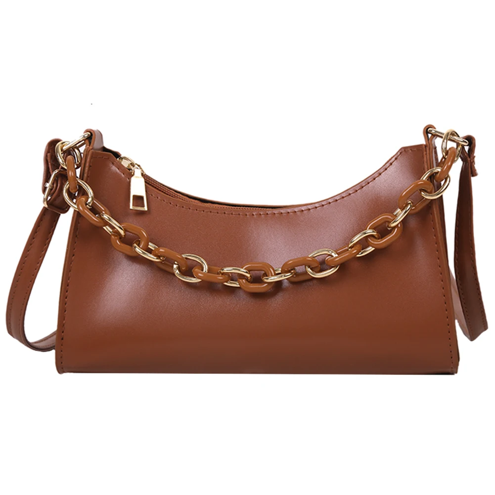 

Chain Street Travel Shoulder Purse Totes Fashion Women PU Leather Crossbody Bag Popular Simple Female Daily Bag