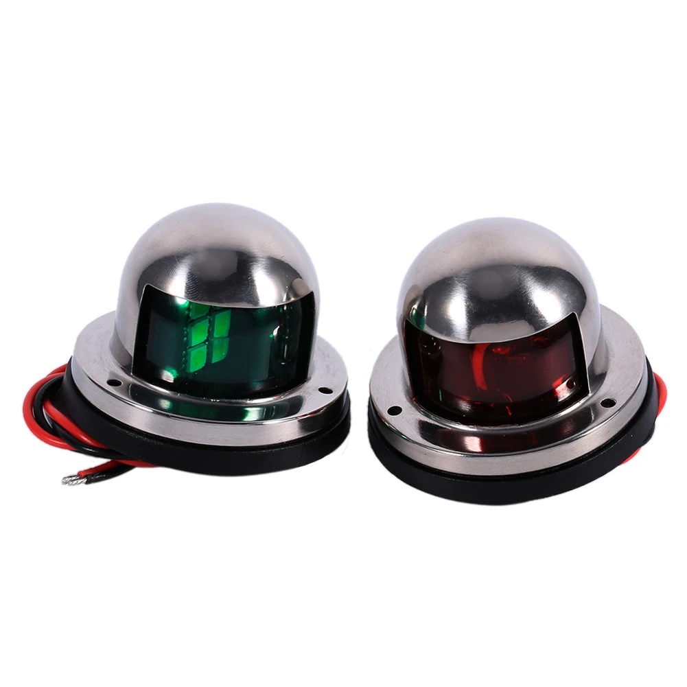 

Stainless Steel 12V LED Marine Boat Yacht Red Green Bow Navigation Light Made Of Stainless Steel Anti-Corrosion And Durable