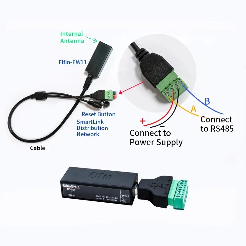 CE FCC самый маленький Elfin EW11/Elfin EW11 0 беспроводные сетевые устройства Modbus TPC IP