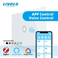 livolo us standard smart wifi zigbee wall touch light switchwireless app controlgoogle homealexa voice devicestimer function