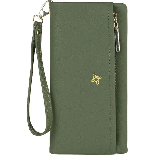 

Women Brown/Red/Black Wallet Card/Paper Money Driver's License and Photo Compartment Zippered Eye It is Suitable For Daily Use