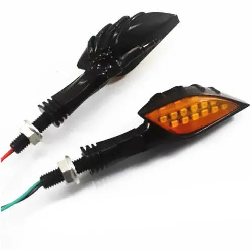 2 шт. Универсальный светодиодный индикатор для мотоцикла с черепом указателем
