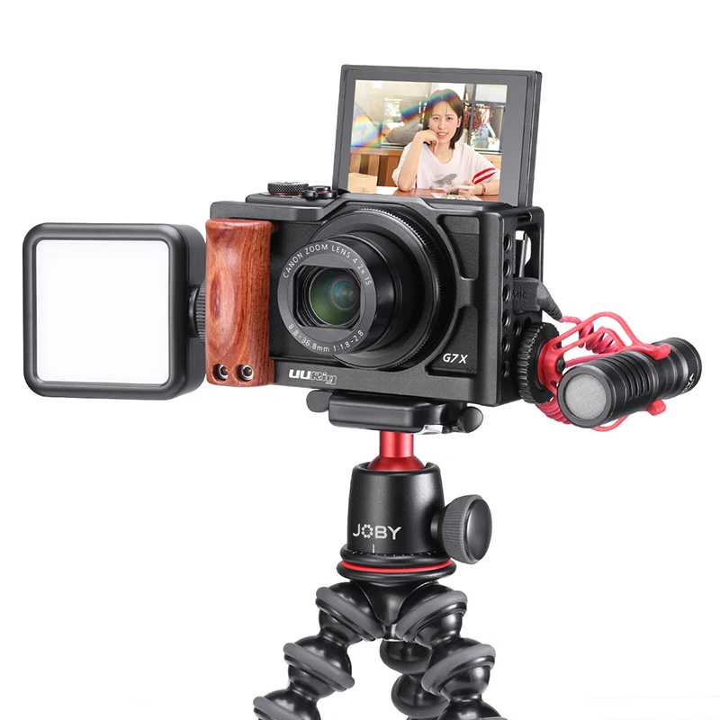 Клетка UURig C G7X III для видеокамеры Canon Mark клетка из алюминиевого сплава с деревянной