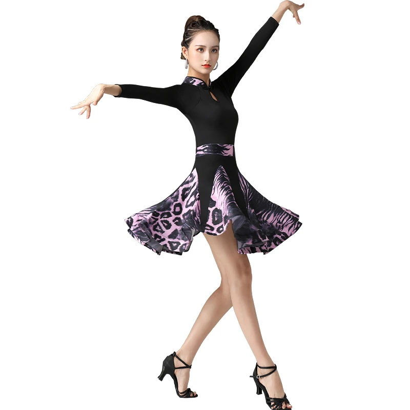 

Hot Sale Modern National Standard Dance Practice Clothes Professional Latin Dance Competition Dress Rumba Tango Outfits