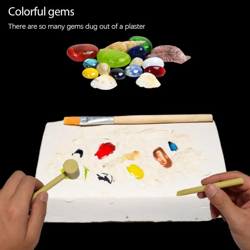 

DIY Mining Crystal Pirate Treasure Gems Archaeology Dig Out Mineral Mine Early Development Education Toys For Children Kids Toys