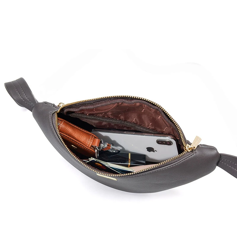 Модная поясная сумка с бананом новая брендовая Женская из искусственной кожи