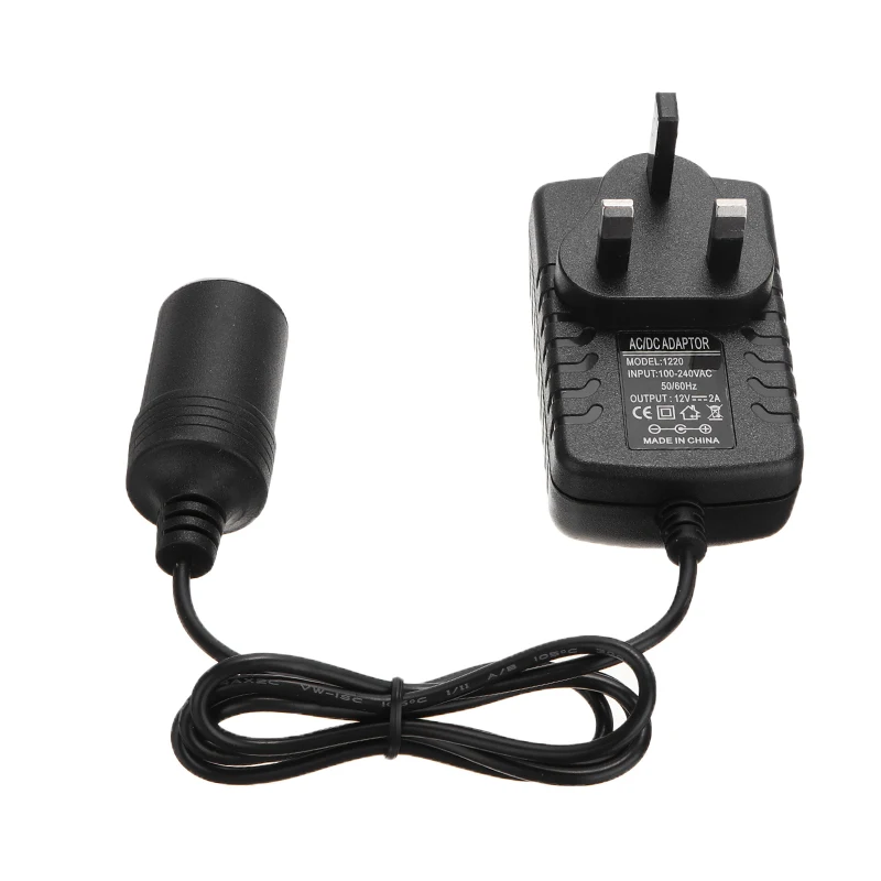 Car Cigarette Lighter Socket Adapter 240V To 12V 2A Power Adapter Converter Wired Controller Plug Connector Adapter