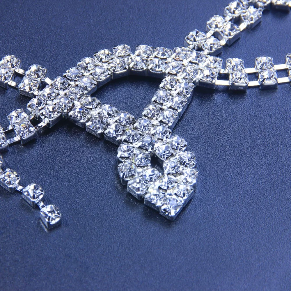 

Stonefans Tassel Rhinestone Body Chain Harness Jewelry for Women Summer Sexy Lingerie Beach Crystal BIkini Bra and Thong Set