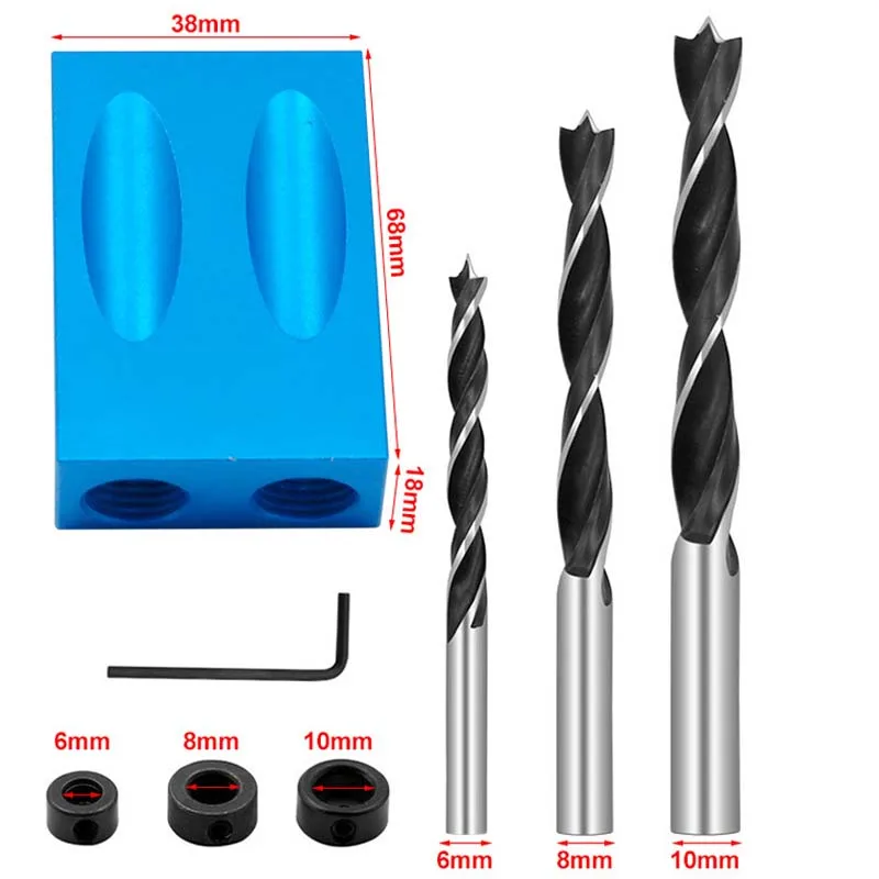 Набор направляющих для сверления набор из 14 косых отверстий столярных