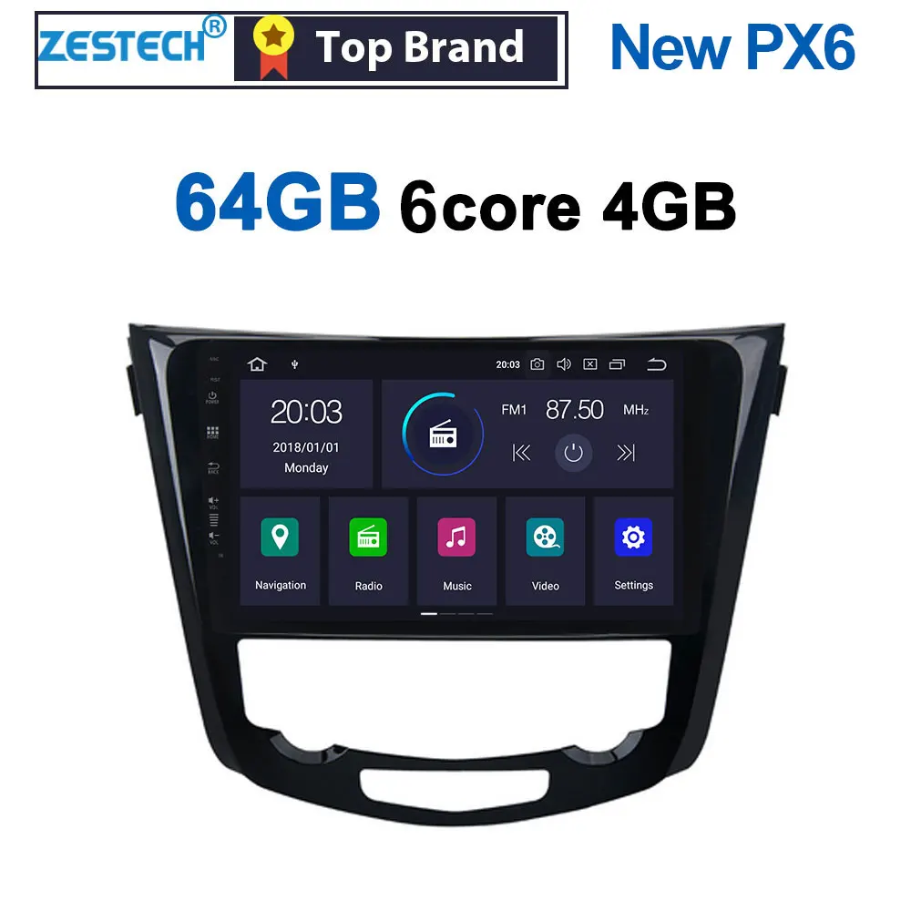 Автомобильное радио ZESTECH Navi GPS 2 din Android 9 0 для Nissan Xtrail 2014 2017 dvd мультимедийное