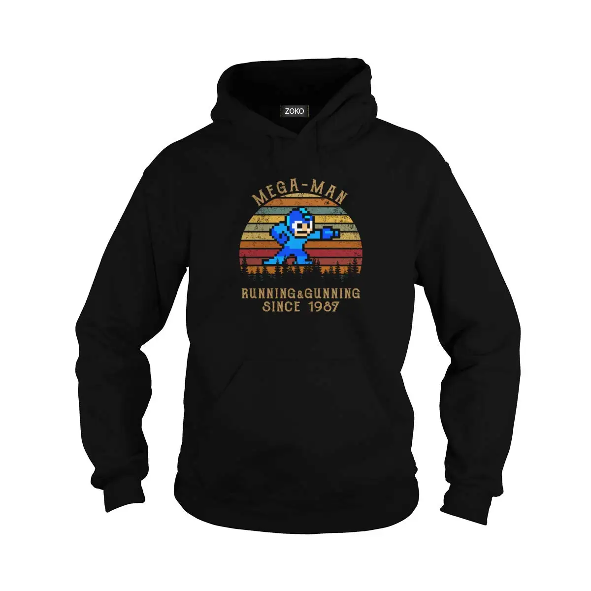 Mega Running Gunning Винтажная Футболка Унисекс Мужская Женская толстовка с