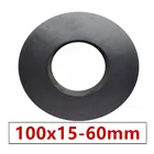 Кольцевой ферритовый магнит 100x15 мм, отверстие 60 мм, постоянный магнит 100 мм x 15 мм, черный круглый керамический магнит для динамика 100*15,-60x15 мм, 1 шт.