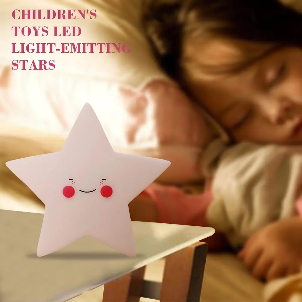 

Led Night Light Girl Heart Room Little Stars Ornaments Creative Night Feeding Milk Gel Bedside Lamp Professional