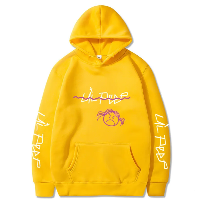 Lil Peep/толстовки с капюшоном Love lil. peep, мужские свитшоты, пуловер с капюшоном, свитшоты для мужчин/женщин, sudaderas cry, Детская уличная толстовка с капюшоном для мужчин - Цвет: Yellow 70