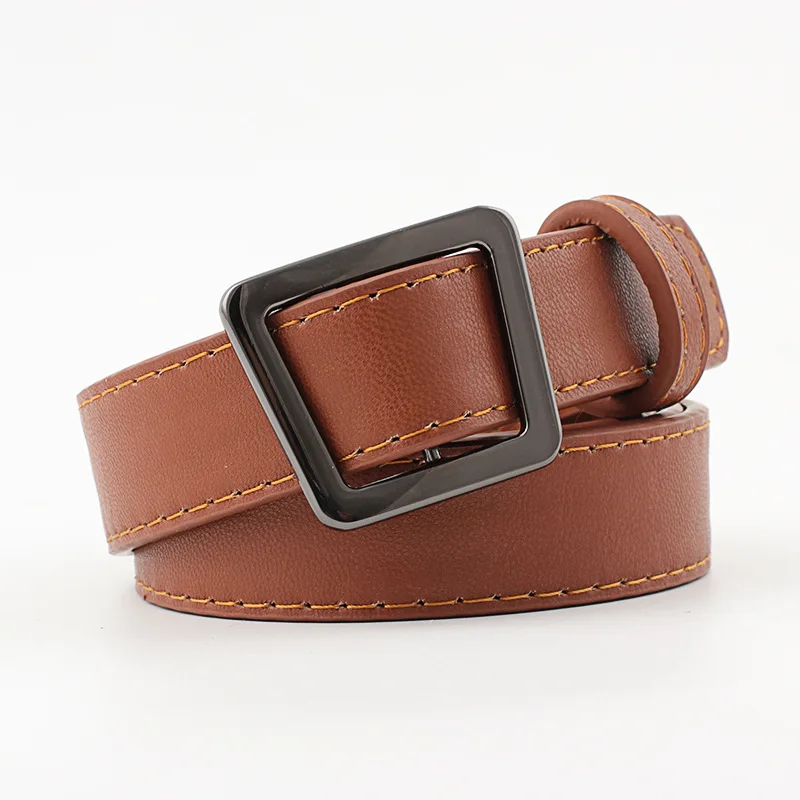 

Fashionable new ladies belt ladies high quality belt ladies D-shaped metal buckle belt ladies jeans dress belt