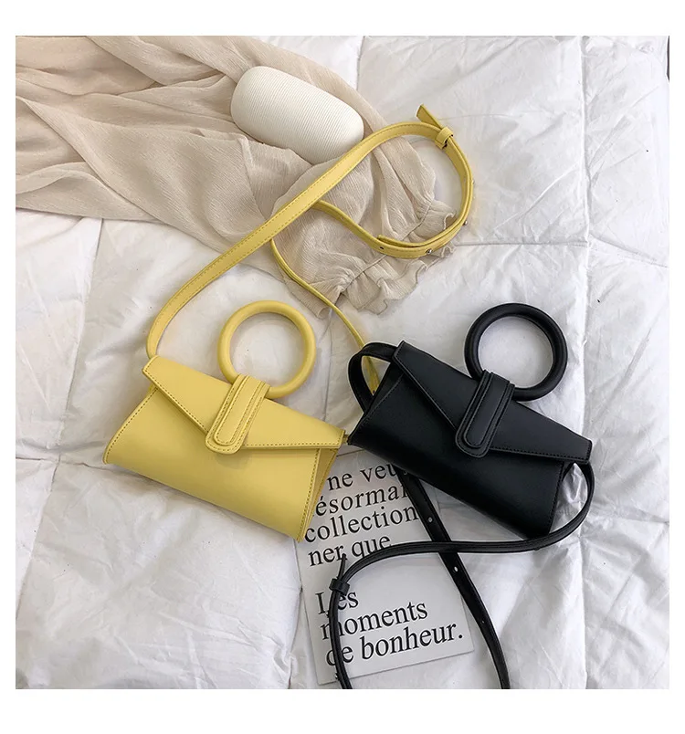 Fluorescent Color Envelope Bag For Ladies Retro High Quality Pu Leather Handbags Female Wome Elegant Korean Style Crossbody Bags