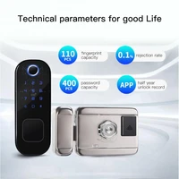 tuya biometric fingerprint lock wifi smart lock door fingerprint lock smart home waterproof lock digital door lock home security