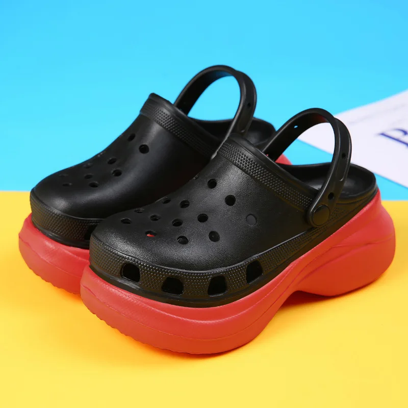 

2021 Women's Sandals Summer New Solid Color Thick-soled Increased Garden Shoes Comfortable and Lightweight Outdoor Women's Shoes