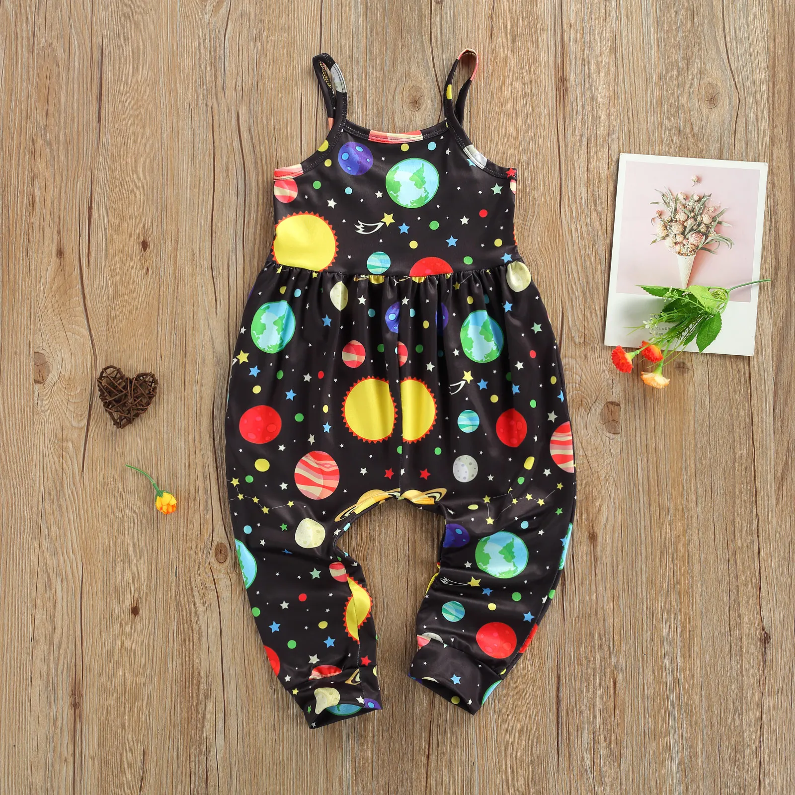 4 цвета Для детей на лето комбинезоны с разноцветным рисунком Платье бретельках