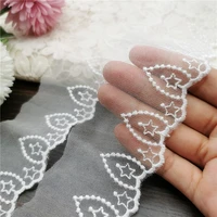14yd star leaf bright net silk embroidery polyester lace trim edges fabric diy childrens wear collar dress clothing accessories