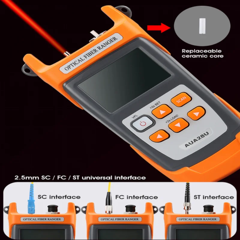 Продвижение AUA28U/28A OTDR ручной 60 км волоконно оптический кабель Ranger датчик