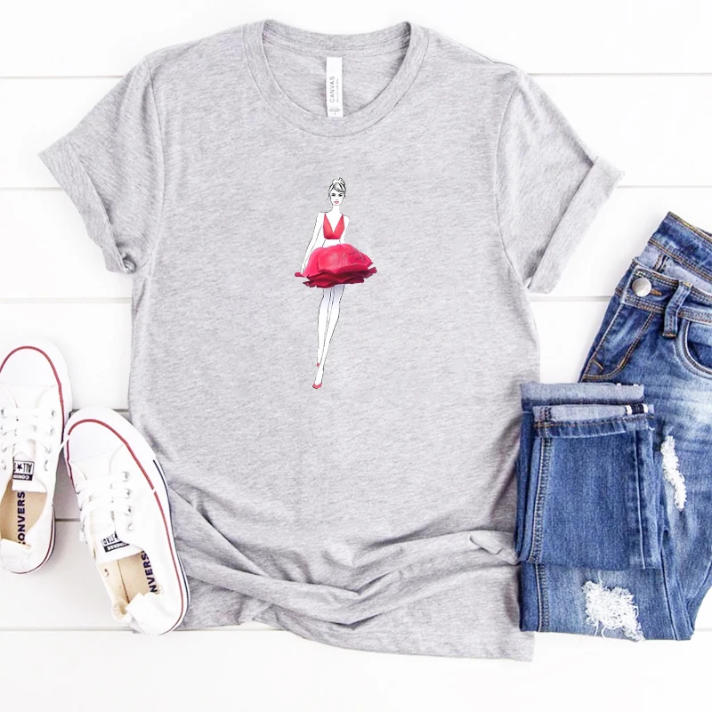 Модные дизайнерские футболки в стиле Харадзюку платье с цветочными лепестками