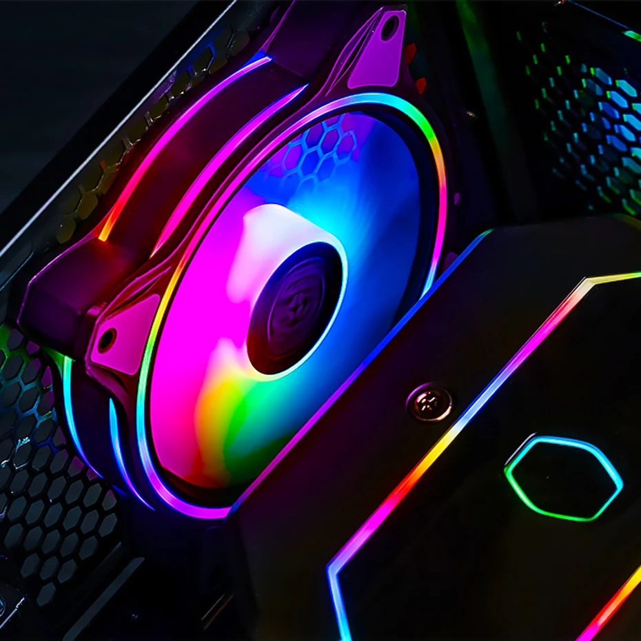 Cooler Master MF120 HALO 3 в 1 комплект 120 мм двойное адресуемое RGB Освещение 5В/3PIN ARGB чехол для