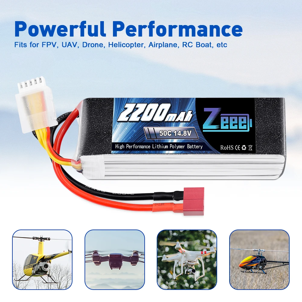 аккумулятор zeee 4s lipo 148 в 2200 мач 50c с раз