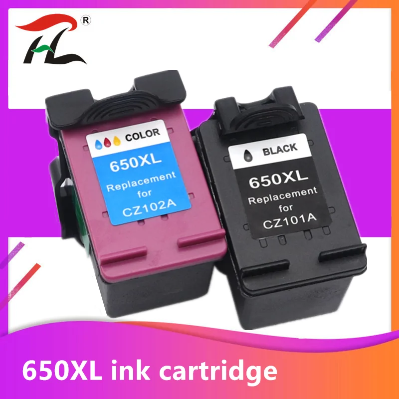 

Yi Le Cai Ink Cartridge 650XL Replacement for hp650 hp 650 xl Deskjet 1015 1515 2515 2545 2645 3515 4645 Printer