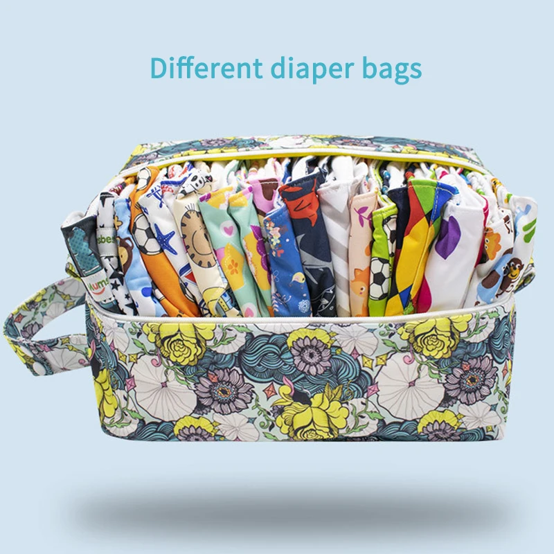 

Diaper Bag For Carriage Waterproof Baby Travel Large Capacity Storage Bag Organizer Mom Bag Reusable Diaper Stackers Caddies