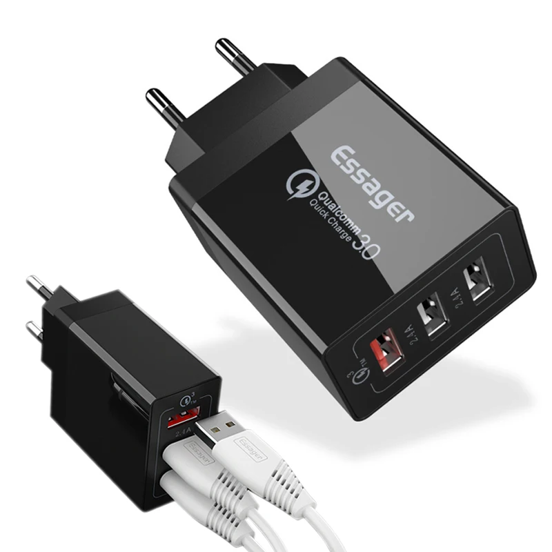 30 Вт USB зарядное устройство Быстрая зарядка QC 3 0 4 порт быстрая настенный адаптер