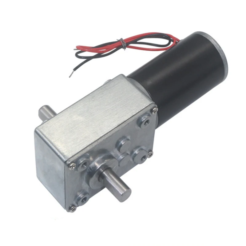 

5840-31ZY Double Shaft Worm Gear Motor, High Torque DC 12V 24V Self Locking Reduction Motor