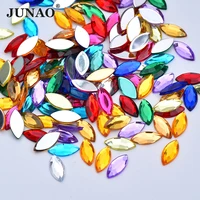 junao 715mm mix color acrylic flatback rhinestone applique horse eye crystal stone stickers non sewing strass gems diy crafts