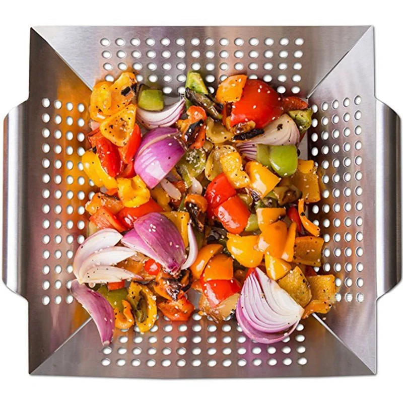 

Grill Basket Set - Grill Baskets for Outdoor Grill, Heavy Duty Stainless Steel Grill Basket, Grilling Basket