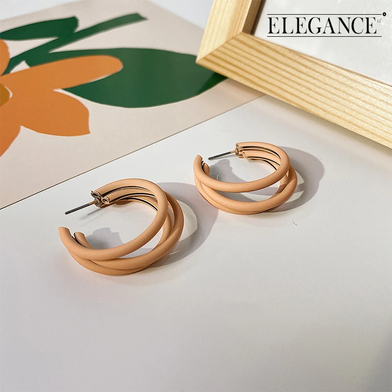 Трехмерные многорежимные серьги в стиле ретро маленькие свежие круглые