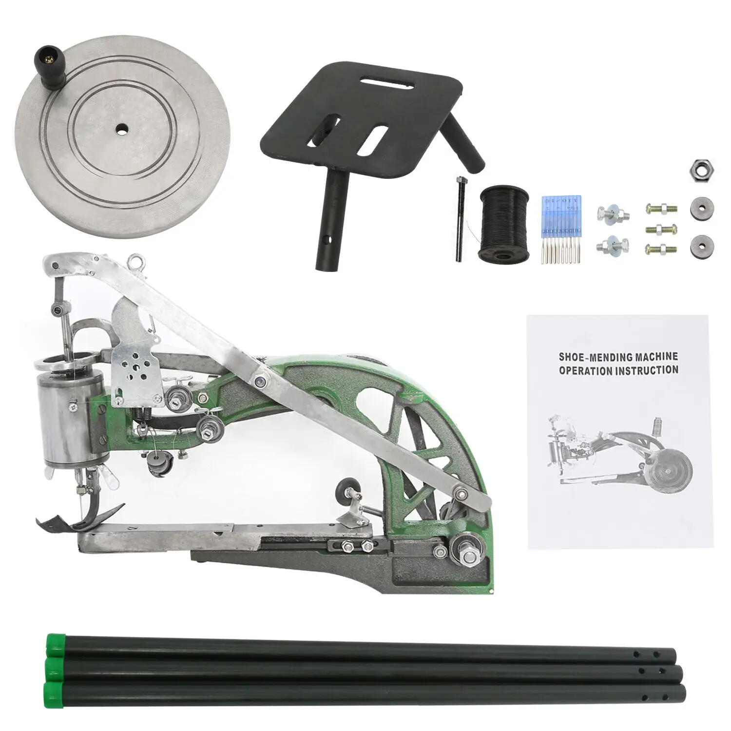 

New Manual Shoe Sewing Machine Dual Cotton Nylon Line Leather Cobbler Repair Shoe Making Sewing Machine