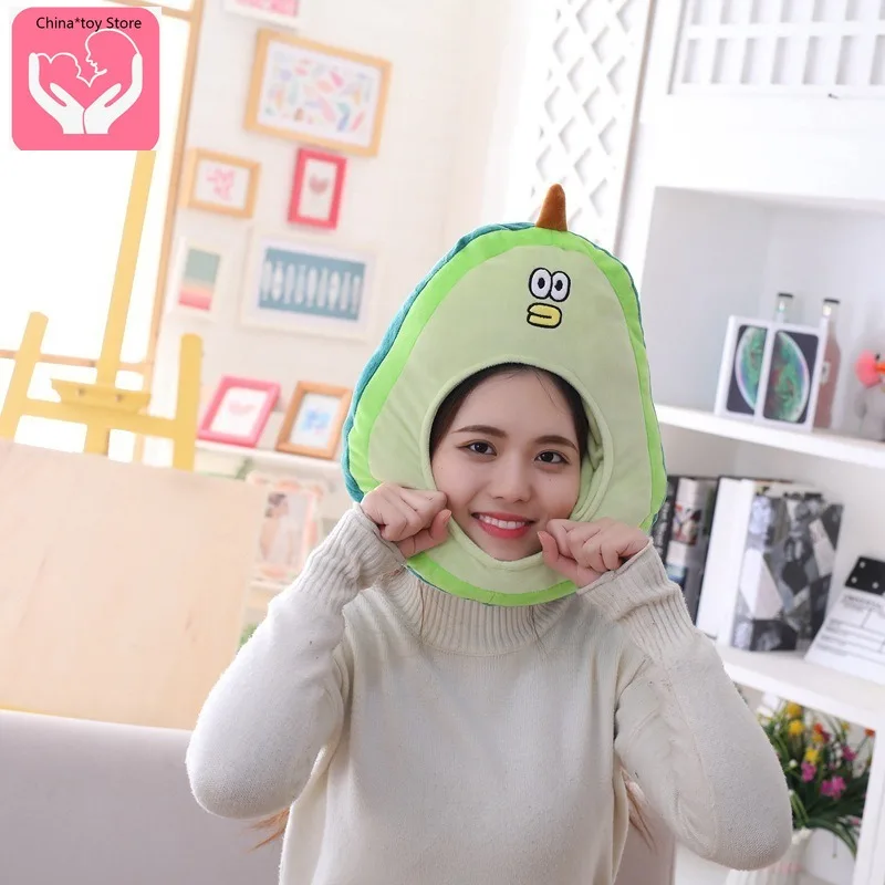 Горячая Распродажа Новый мультфильм авокадо капюшоном плюшевая игрушка в шапке