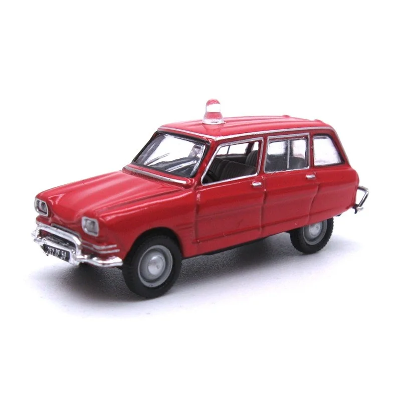 Отлитый под давлением масштаб 1:87 Ami6 полицейский автомобиль Классическая