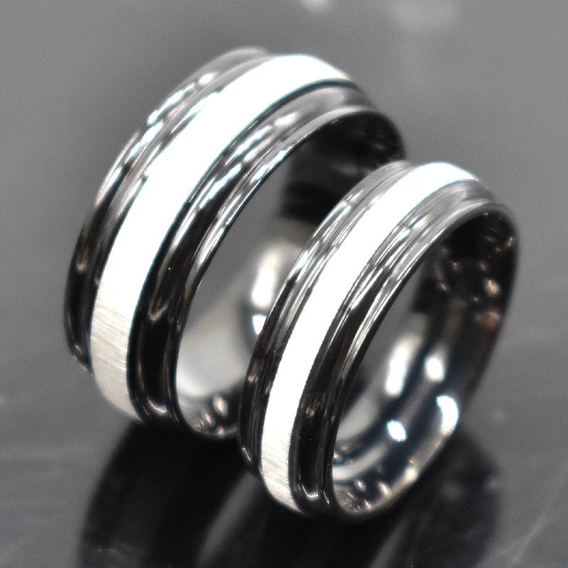 AMUMIU 1 штука цена стандартные обручальные кольца из нержавеющей стали парные его и