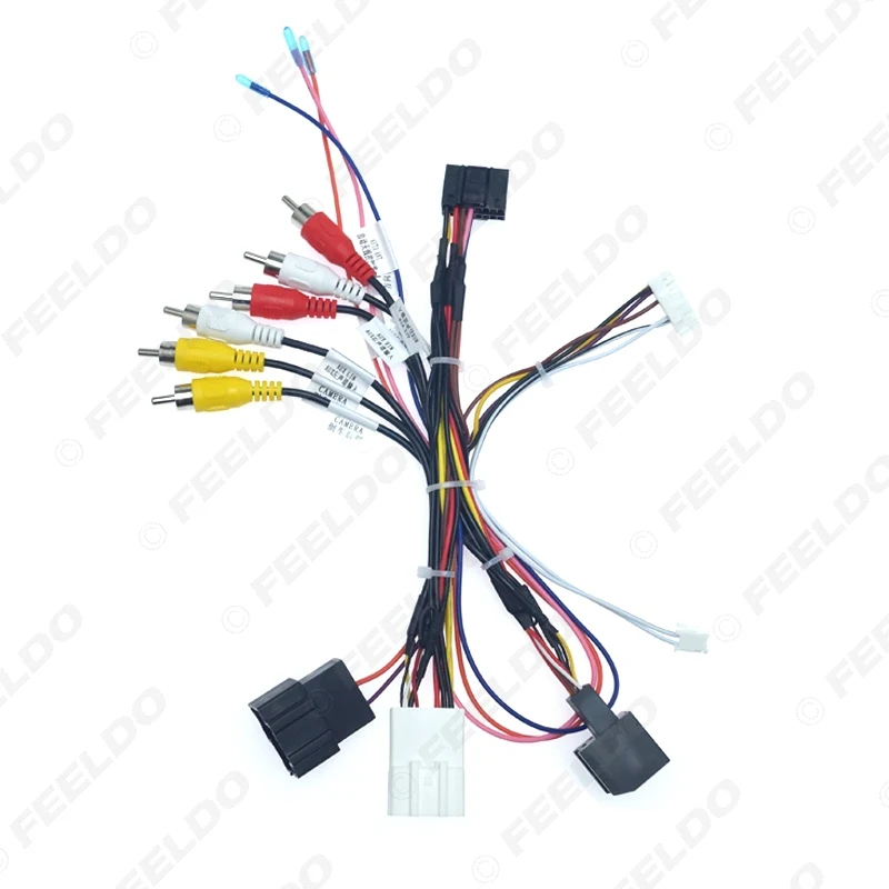 Автомагнитола FEELDO 16-контактный адаптер на Android с can-шиной жгутом проводов |