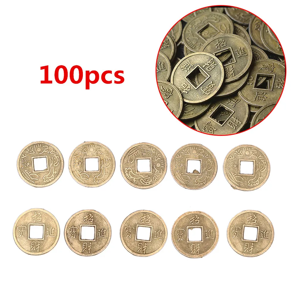 100 шт китайский фэн шуй Lucky Ching/древний Набор монет Обучающие десять императоров