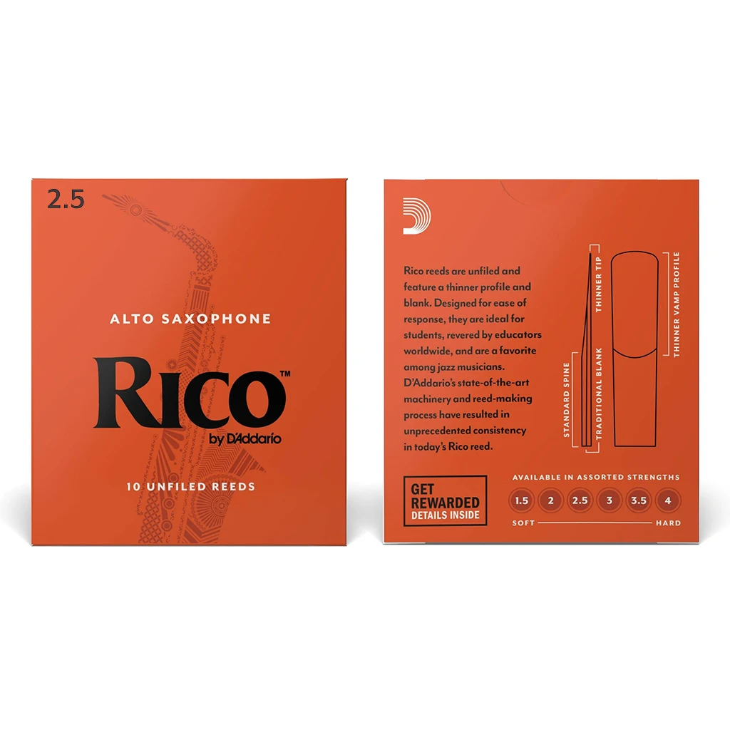 LOMMI Alto Sax Saxophone Reeds RICO REEDS Alto Saxphone 10 Reeds Eb Alto Sax Classic Eb Alto Sax Classic By D'Addario Accessory
