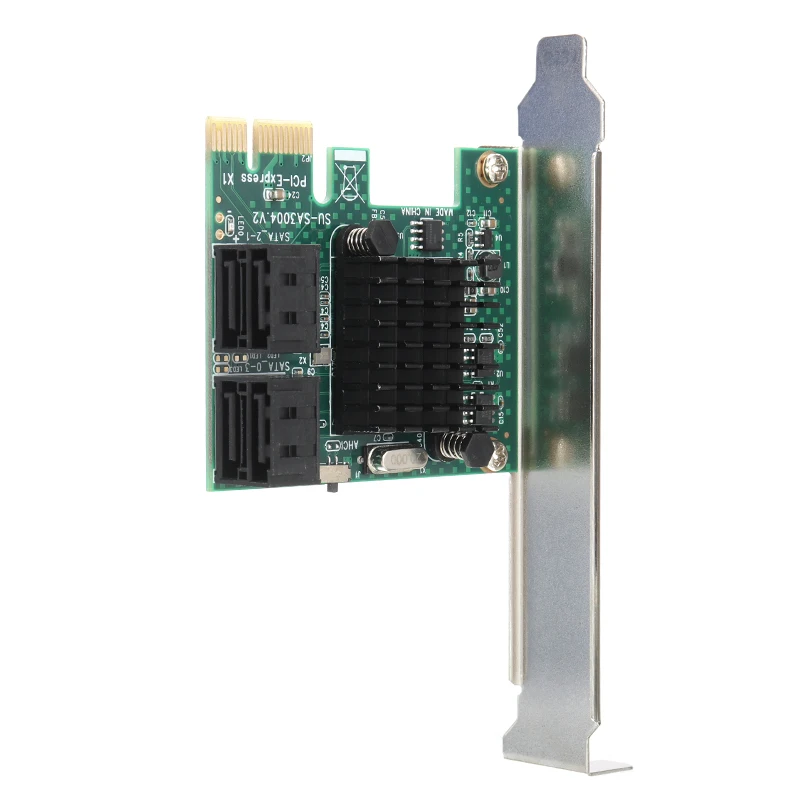 

Pohiks 1pc Durable PCI Express to SATA 3.0 Expansion Card Gold-plated PCI Express Controller Adapter Riser Cards For PC Computer